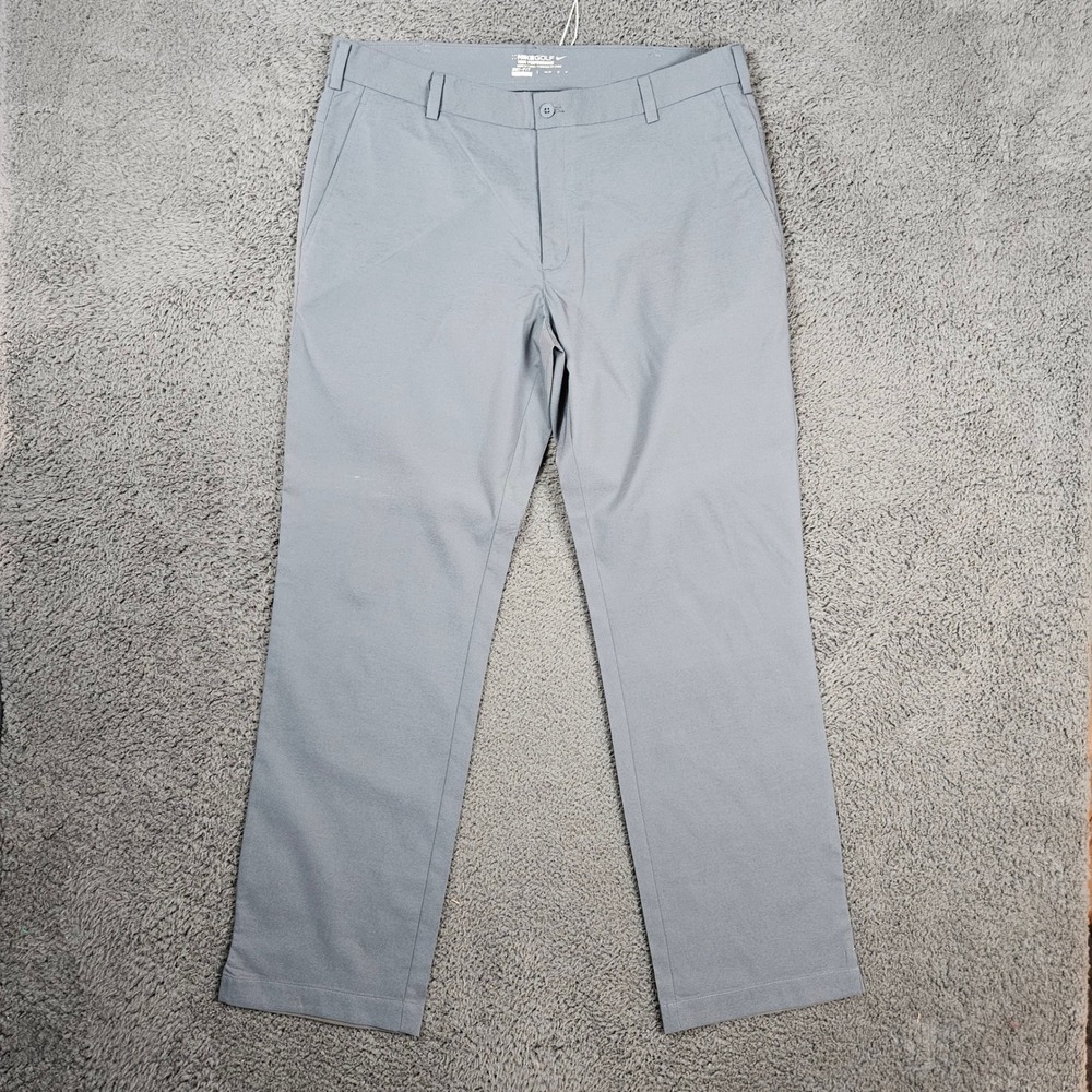 Nike Golf Tour‎ Performance Dri-FIT Mens Gray Flat Front Pants 36x32 452702-021